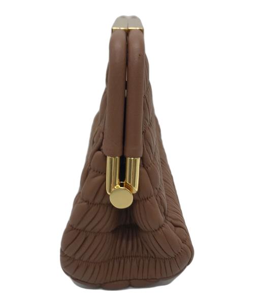 DEMELLIER LONDON（デメリエーロンドン）DEMELLIER LONDON (デメリエーロンドン) Mini Seville クラッチバッグ ブラウン サイズ:実寸参照の古着・服飾アイテム
