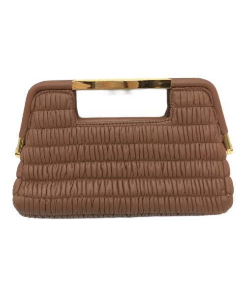 DEMELLIER LONDON（デメリエーロンドン）DEMELLIER LONDON (デメリエーロンドン) Mini Seville クラッチバッグ ブラウン サイズ:実寸参照の古着・服飾アイテム