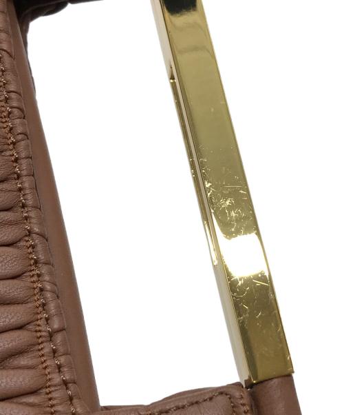 DEMELLIER LONDON（デメリエーロンドン）DEMELLIER LONDON (デメリエーロンドン) Mini Seville クラッチバッグ ブラウン サイズ:実寸参照の古着・服飾アイテム