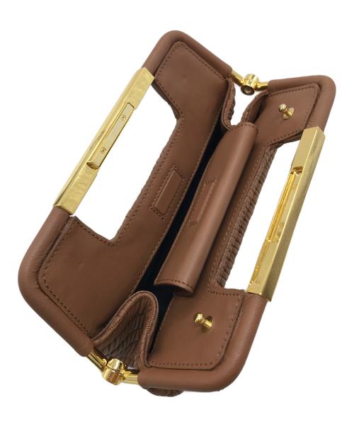DEMELLIER LONDON（デメリエーロンドン）DEMELLIER LONDON (デメリエーロンドン) Mini Seville クラッチバッグ ブラウン サイズ:実寸参照の古着・服飾アイテム