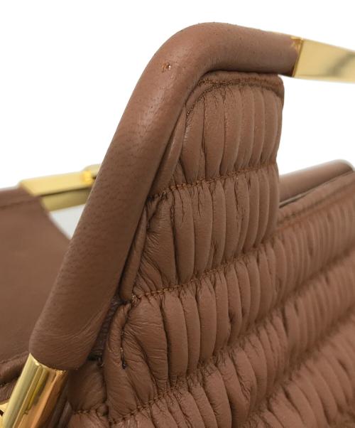 DEMELLIER LONDON（デメリエーロンドン）DEMELLIER LONDON (デメリエーロンドン) Mini Seville クラッチバッグ ブラウン サイズ:実寸参照の古着・服飾アイテム