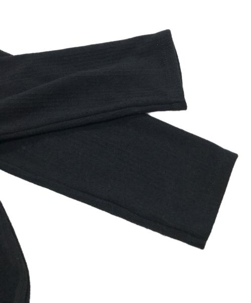 Adam et Rope（アダム エ ロペ）Adam et Rope (アダム エ ロペ) ポロシャツワンピース マキシワンピース ロングワンピース 長袖ワンピース  ブラック サイズ:Fの古着・服飾アイテム