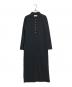 Adam et Rope（アダム エ ロペ）の古着「ポロシャツワンピース マキシワンピース ロングワンピース 長袖ワンピース 」｜ブラック