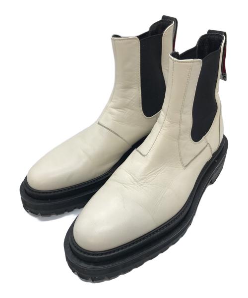 DAIRIKU（ダイリク）DAIRIKU (ダイリク) Boy meets Girl Billy  サイドゴアブーツ　厚底ブーツ　日本 ホワイト×ブラック サイズ:26の古着・服飾アイテム