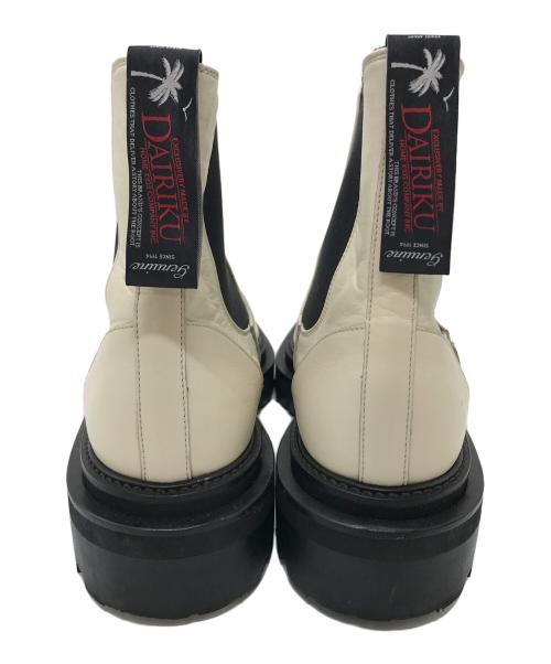 DAIRIKU（ダイリク）DAIRIKU (ダイリク) Boy meets Girl Billy  サイドゴアブーツ　厚底ブーツ　日本 ホワイト×ブラック サイズ:26の古着・服飾アイテム