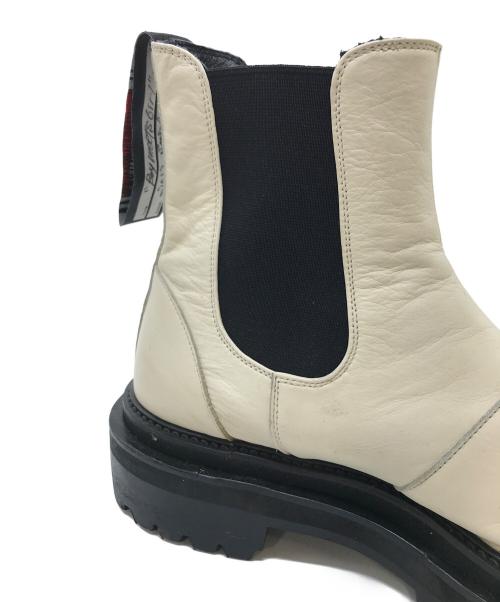 DAIRIKU（ダイリク）DAIRIKU (ダイリク) Boy meets Girl Billy  サイドゴアブーツ　厚底ブーツ　日本 ホワイト×ブラック サイズ:26の古着・服飾アイテム