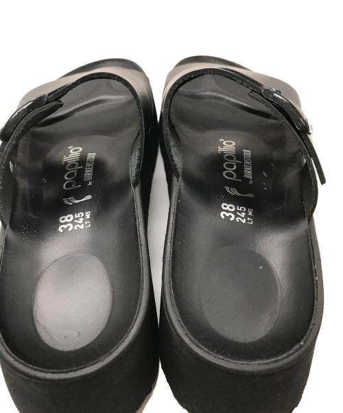 papillio（パピリオ）papillio (パピリオ) Alminaストラップサンダル 厚底 ブラック サイズ:24.5cmの古着・服飾アイテム