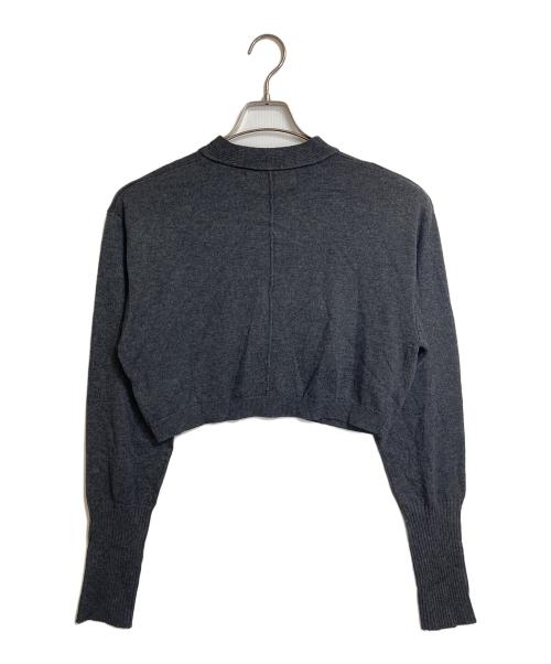 anuke（アンヌーク）anuke (アンヌーク) Short Knit Cardigan ショートニットカーディガン　ショートトップス　羽織り グレー サイズ:FREEの古着・服飾アイテム