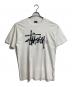 stussy（ステューシー）の古着「ロゴプリントTシャツ　半袖カットソー　Tシャツ　Tee   メキシコ製」｜ホワイト