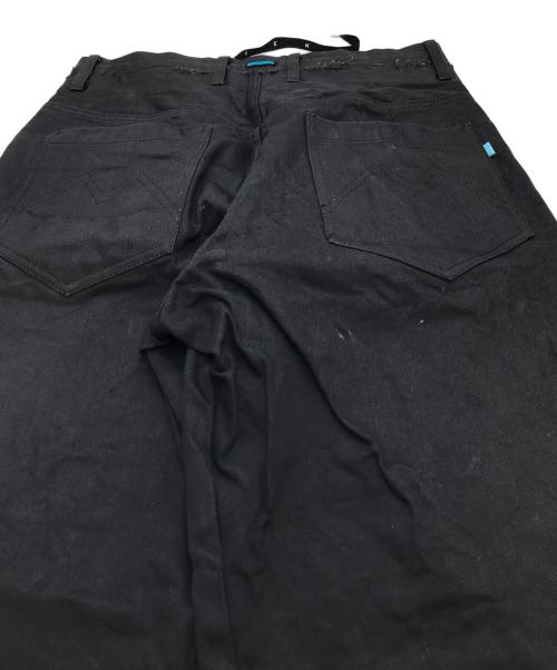 MUZE TURQUOISE LABEL（ミューズ ターコイズ レーベル）MUZE TURQUOISE LABEL (ミューズ ターコイズ レーベル) HEM SLIT WIDE DENIM TROUSERS ブラック サイズ:1の古着・服飾アイテム