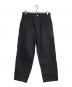 MUZE TURQUOISE LABEL（ミューズ ターコイズ レーベル）の古着「HEM SLIT WIDE DENIM TROUSERS」｜ブラック