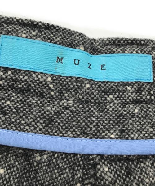 MUZE TURQUOISE LABEL（ミューズ ターコイズ レーベル）MUZE TURQUOISE LABEL (ミューズ ターコイズ レーベル) OVERSIZED BIG WOOL WIDE TROUSERS グレー サイズ:Sの古着・服飾アイテム