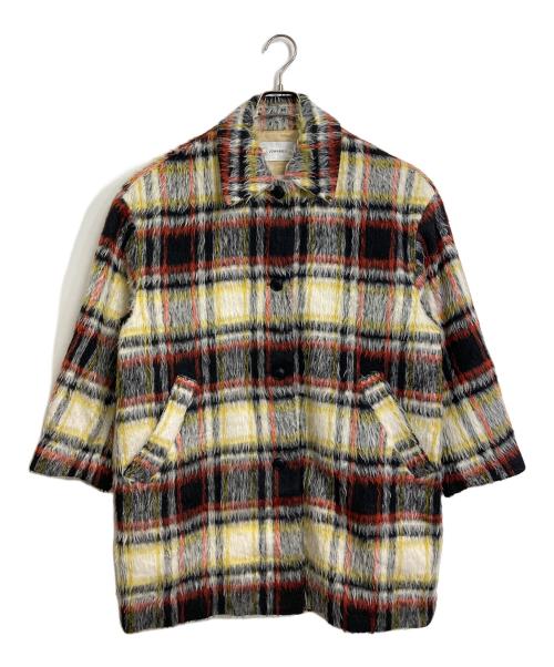 JOHNBULL（ジョンブル）Johnbull (ジョンブル) シャギーチェックショートコート　シャギーコート　アウター マルチカラー サイズ:FREEの古着・服飾アイテム