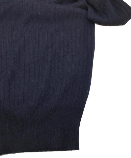 DRAWER（ドゥロワー）Drawer (ドゥロワー) 18G カシミヤシルクリブクルーネックニット ネイビー サイズ:FREEの古着・服飾アイテム