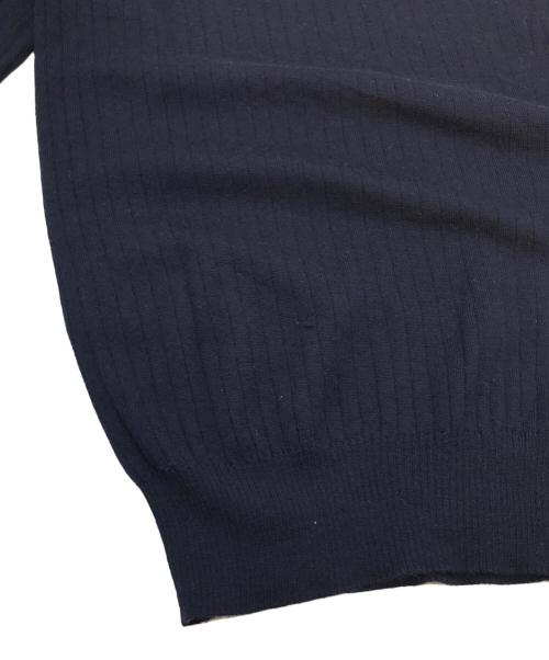 DRAWER（ドゥロワー）Drawer (ドゥロワー) 18G カシミヤシルクリブクルーネックニット ネイビー サイズ:FREEの古着・服飾アイテム