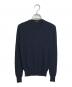 Drawer（ドゥロワー）の古着「18G カシミヤシルクリブクルーネックニット」｜ネイビー