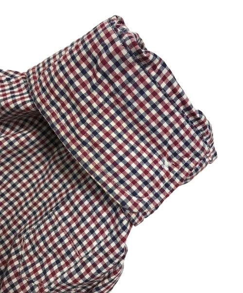 POLO RALPH LAUREN（ポロ・ラルフローレン）POLO RALPH LAUREN (ポロ・ラルフローレン) ボタンダウンシャツ　チェックシャツ　長袖シャツ　ワンポイント刺繍　オーバーサイズ レッド×ネイビー サイズ:3XBの古着・服飾アイテム
