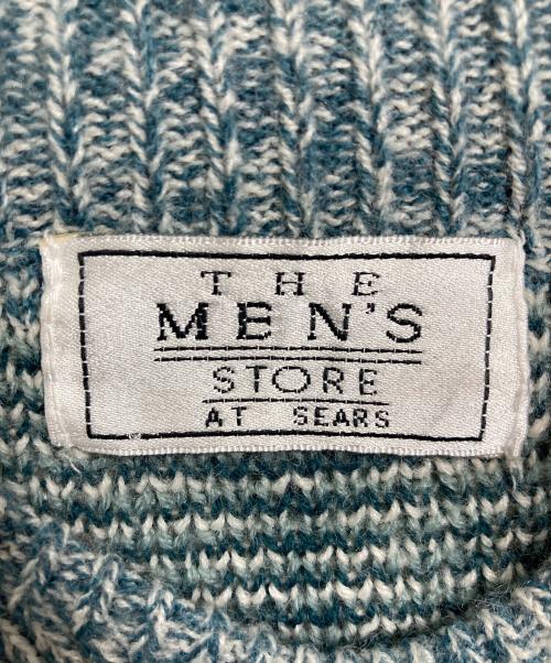 Sears（シアーズ）Sears (シアーズ) 【古着】80’Sアクリルニット　長袖ニット　総柄ニット　80年代 ブルー サイズ:Lの古着・服飾アイテム
