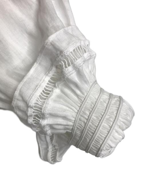 ISABEL MARANT（イザベルマラン）ISABEL MARANT (イザベルマラン) リネンブラウス　フリルブラウス　長袖ブラウス　麻　インド製 ホワイト サイズ:38の古着・服飾アイテム