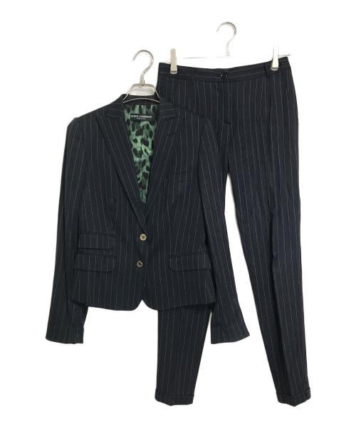 DOLCE & GABBANA（ドルチェ＆ガッバーナ）DOLCE & GABBANA (ドルチェ＆ガッバーナ) セットアップスーツ ネイビー サイズ:38の古着・服飾アイテム
