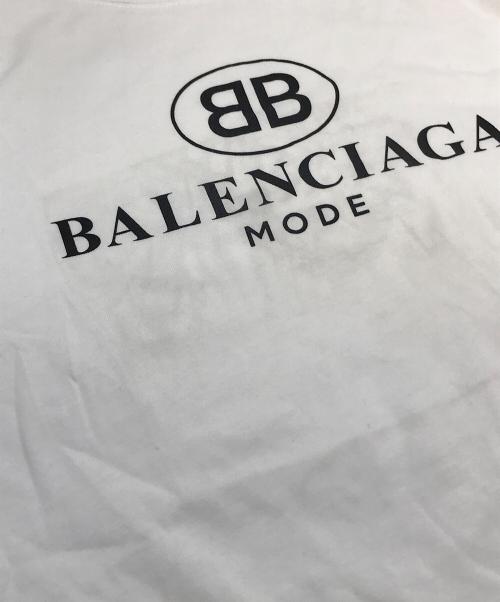 BALENCIAGA（バレンシアガ）BALENCIAGA (バレンシアガ) BB MODE Tee ロゴＴシャツ　半袖カットソー ホワイト サイズ:Sの古着・服飾アイテム