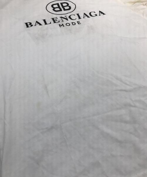 BALENCIAGA（バレンシアガ）BALENCIAGA (バレンシアガ) BB MODE Tee ロゴＴシャツ　半袖カットソー ホワイト サイズ:Sの古着・服飾アイテム