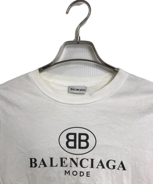 BALENCIAGA（バレンシアガ）BALENCIAGA (バレンシアガ) BB MODE Tee ロゴＴシャツ　半袖カットソー ホワイト サイズ:Sの古着・服飾アイテム