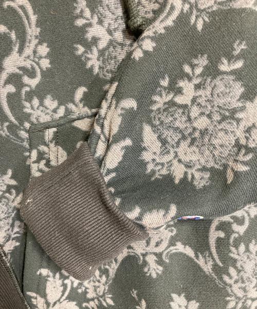 Champion（チャンピオン）Champion (チャンピオン) 総柄プルオーバーパーカー　裏起毛パーカー　目あり　リバースウィーブ　総柄 ブラック サイズ:Sの古着・服飾アイテム