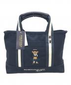 POLO RALPH LAURENポロ・ラルフローレン）の古着「POLO GOLF ポロベア キャンバスミニトートバッグ」｜ネイビー