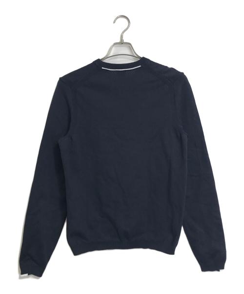 HUGO BOSS（ヒューゴ ボス）HUGO BOSS (ヒューゴ ボス) スウェット　ロゴクルーネックジャンパー　長袖ニット ネイビー サイズ:XSの古着・服飾アイテム