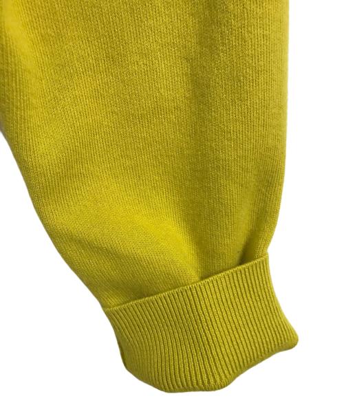 CABAN（キャバン）CABaN (キャバン) コットンカシミヤ クルーネックカーディガン　コンパクトカーディガン イエロー サイズ:XSの古着・服飾アイテム