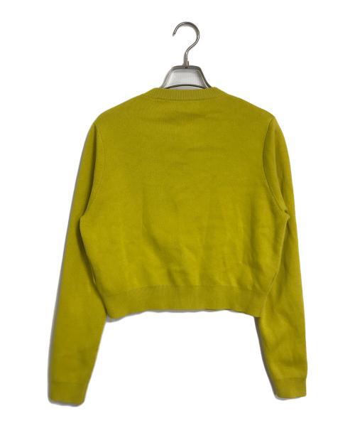 CABAN（キャバン）CABaN (キャバン) コットンカシミヤ クルーネックカーディガン　コンパクトカーディガン イエロー サイズ:XSの古着・服飾アイテム