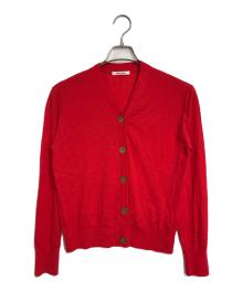 Whim Gazette（ウィムガゼット）の古着「14Gテンジクカーディガン　ウールカーディガン」｜レッド