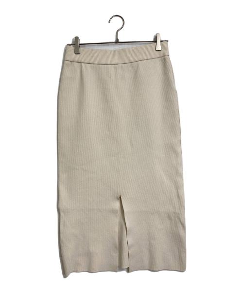 MUSE de Deuxieme Classe（ミューズ ドゥーズィエム クラス）MUSE de Deuxieme Classe (ミューズ ドゥーズィエム クラス) ダイナーBタイトスカート　リブニットスカート　ロングスカート アイボリー サイズ:FREEの古着・服飾アイテム