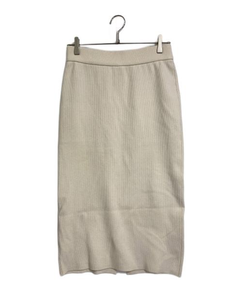 MUSE de Deuxieme Classe（ミューズ ドゥーズィエム クラス）MUSE de Deuxieme Classe (ミューズ ドゥーズィエム クラス) ダイナーBタイトスカート　リブニットスカート　ロングスカート アイボリー サイズ:FREEの古着・服飾アイテム