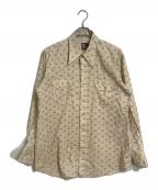 J.C.PENNYジェーシーペニー）の古着「【古着】70’S総柄シャツ　　70年代」｜ブラウン
