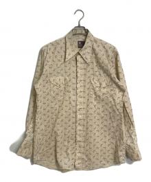 J.C.PENNY（ジェーシーペニー）の古着「【古着】70’S総柄シャツ　　70年代」｜ブラウン
