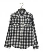 Rockmount Ranch Wearロックマウントランチウェア）の古着「【古着】ウエスタンネルシャツ　USA製」｜ブラック×ホワイト