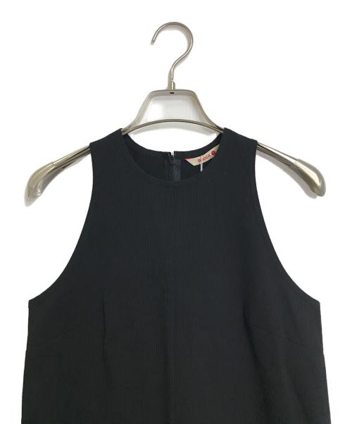 BACCA（バッカ）BACCA (バッカ) コットンピケタンクトップドレス　ノースリーブワンピース   ロングワンピース　マキシワンピース　日本製 ブラック サイズ:34の古着・服飾アイテム