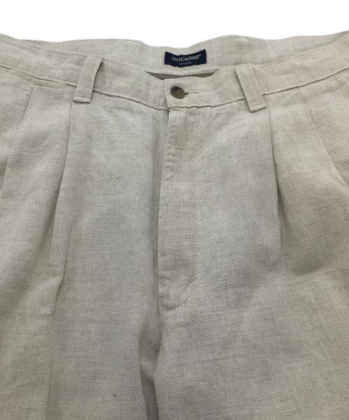 DOCKERS（ドッカーズ）DOCKERS (ドッカーズ) 【古着】90'sリネンコットン2タックパンツ　90年代　アメリカ製　USA製 アイボリー サイズ:36×30の古着・服飾アイテム