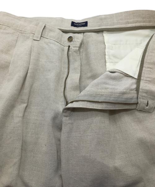 DOCKERS（ドッカーズ）DOCKERS (ドッカーズ) 【古着】90'sリネンコットン2タックパンツ　90年代　アメリカ製　USA製 アイボリー サイズ:36×30の古着・服飾アイテム