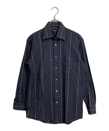 BURBERRY LONDON シャツコンビニット ブラック 1 ストライプ 中古・古着通販】BURBERRY LONDON (バーバリーロンドン) ストライプ