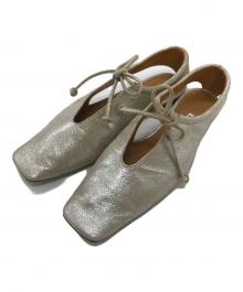 Pippichic（ピッピシック）の古着「AMBER COCO フラットシューズ　ローヒールパンプス　PARIGOT別注」｜シルバー