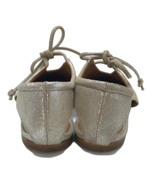 Pippichic（ピッピシック）Pippichic (ピッピシック) AMBER COCO フラットシューズ　ローヒールパンプス　PARIGOT別注 シルバー サイズ:36 1/2の古着・服飾アイテム