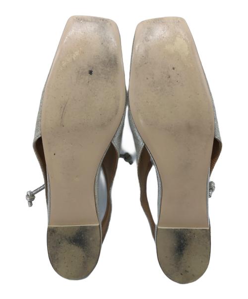 Pippichic（ピッピシック）Pippichic (ピッピシック) AMBER COCO フラットシューズ　ローヒールパンプス　PARIGOT別注 シルバー サイズ:36 1/2の古着・服飾アイテム