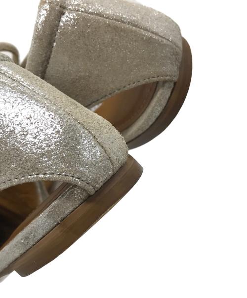 Pippichic（ピッピシック）Pippichic (ピッピシック) AMBER COCO フラットシューズ　ローヒールパンプス　PARIGOT別注 シルバー サイズ:36 1/2の古着・服飾アイテム