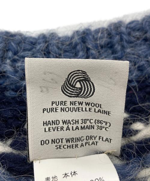 THE HANDKNITTING（ザハンドニッティング）THE HANDKNITTING (ザハンドニッティング) 【古着】ダブルジップニットジャケット　アウター　カーディガン　アイスランド製 ブルー サイズ:実寸参照の古着・服飾アイテム