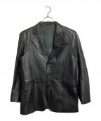 Barassiバラシ）の古着「【古着】レザージャケット　シープレザー　ラムスキン　羊革　アウター」｜ブラック