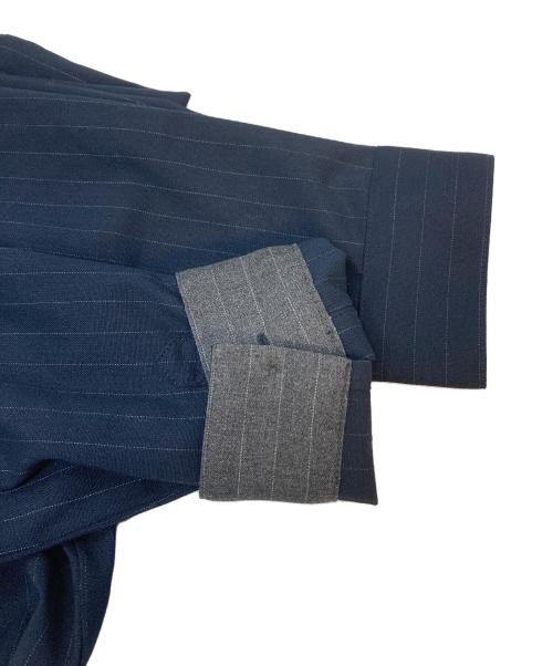 FRED PERRY（フレッドペリー）FRED PERRY (フレッドペリー) ストライプシャツワンピース 比翼 ネイビー サイズ:UK10の古着・服飾アイテム