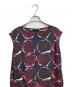 PS Paul Smith (ＰＳポールスミス) 総柄ノースリーブワンピース ネイビー×レッド サイズ:36：5000円